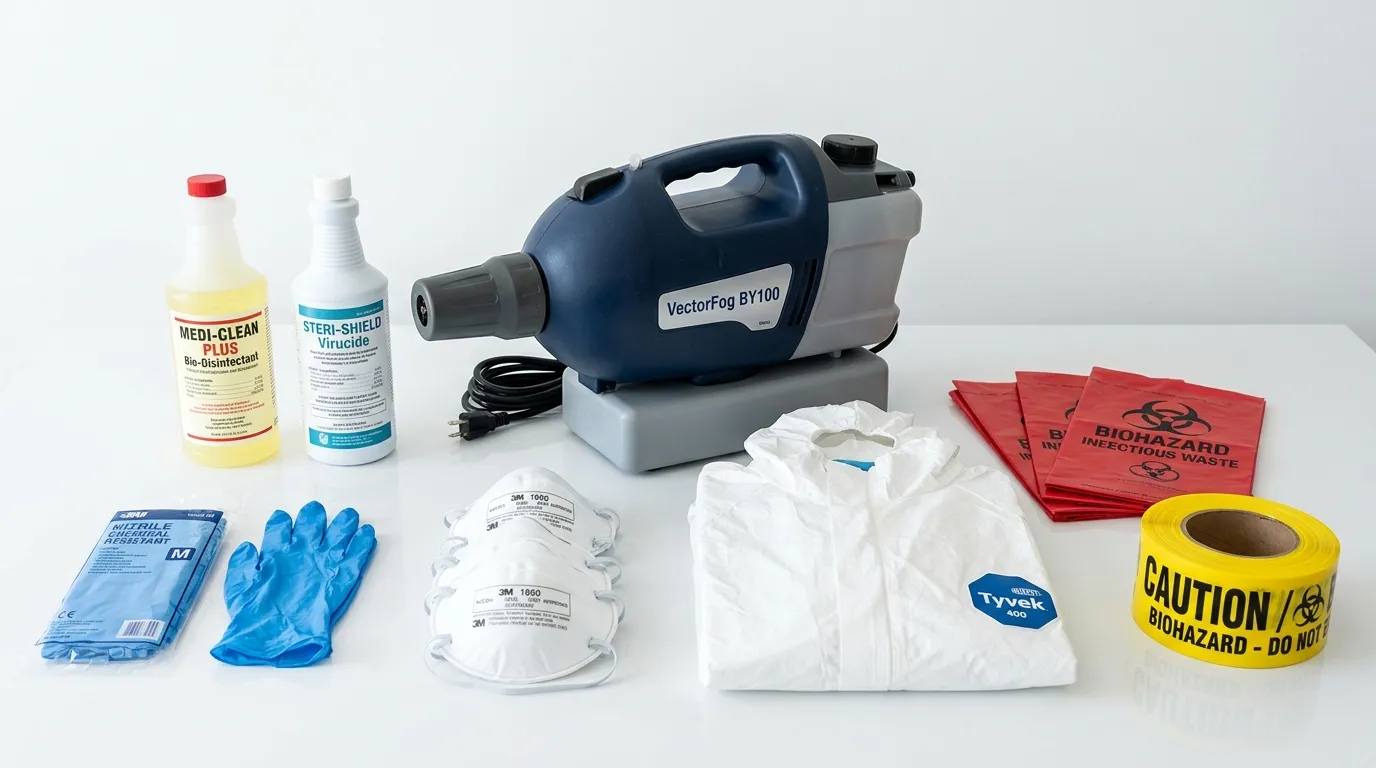 Professional biohazard remediation crew working in Post Falls